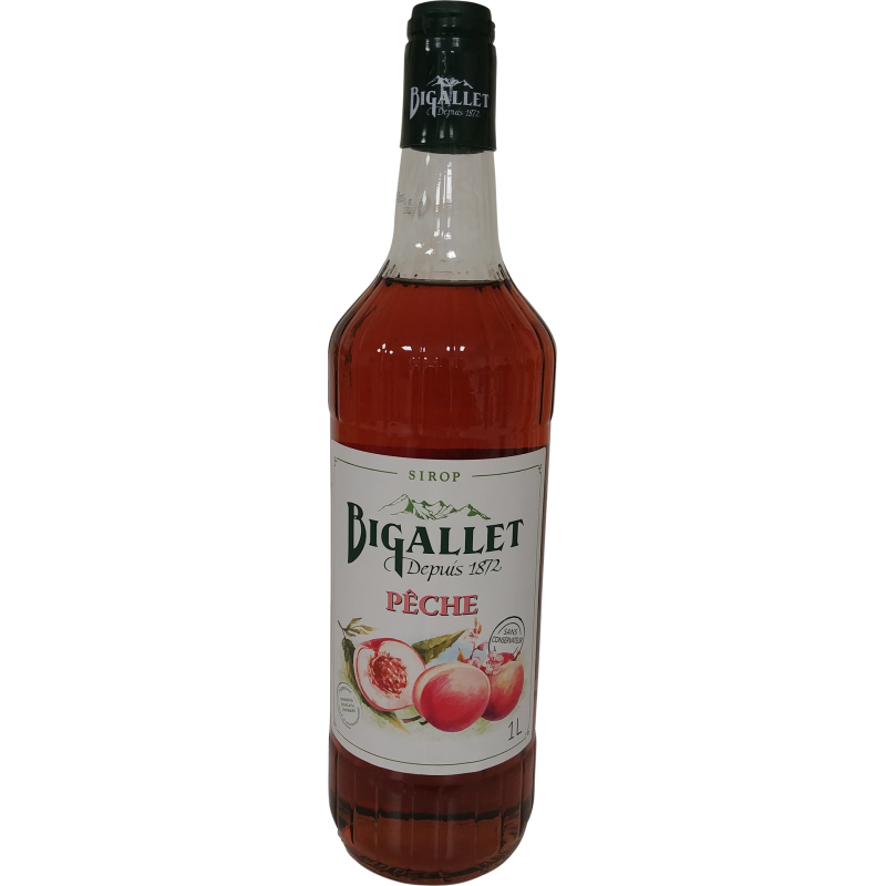 Sirop de pêche Bigallet - 1 L